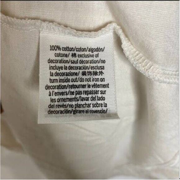 PINK Victoria's Secret Women's Equality Long Sleeve T-Shirt Cotton Cream OS - Picture 4 of 4